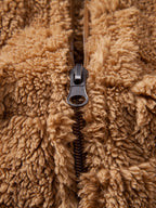 Checkerboard Teddy Zip Up Hoodie
