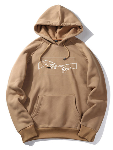 Hand Line Print Hoodie