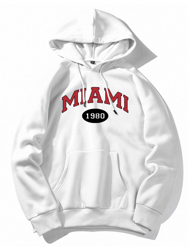 Miami Letter Print Hoodie